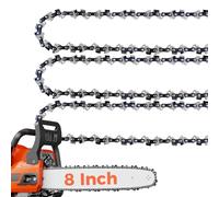 8 Inch Chainsaw Chain Mini Chainsaw Replacement Chain 8inch for Ryobi Kobalt and more, 3/8" LP Pitch, 050" Gauge, 34 Drive Links (3 Pack) (90YNP-6)