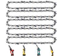 8 Inch Chainsaw Chain Replacement 5 Pack 45 Drive Links 1/4 LP Pitch 043 Gauge Compatible with Cordless Electric Battery Powered Mini Chainsaws for Tree Trimming Wood Cutting and Garden Pruning