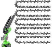 8 Inch Chainsaw Chain Replacement Accessories, 5 Pieces 1/4" LP Pitch, 0.043" Gauge, 47 Drive Links Chains for 6-inch Cordless Electric Portable Mini Chainsaws for Pruning Shears Wood Cutting