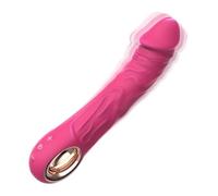 8 Inch Creative abs Sculpting Realistic Silicone Dick Vibration Thrusting Deep Tissue Muscle Massage, Electric Adult Tools for Women Waterproof Pleasure(Pink)