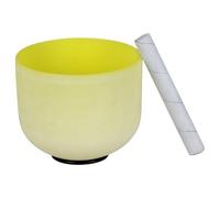 8 Inch Crystal Sing Bowl Note B Yellow Singing For Yoga Meditation Sound Healing Crystal Singing Bowl