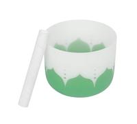 8 Inch Crystal Singing Bowl with Mallet & Rubber O-Ring for Music Making Musical Healing Meditation Yoga Home Office Decoration