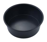 8 inch Deep Cake Tin for Baking, Stainless Steel Non-Stick Cake Pan for Baking Roasting Serving, Birthday Wedding Layer Round Cake Tins, Healthy & Non-Toxic, Rust Resistant (20cm, Black)