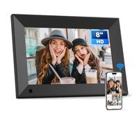 8 inch Digital Picture Frame, 1280x800 HD IPS WiFi Digital Photo Frame, 16GB Storage, Instantly Share Photo/Video via Apps/Email, USB/Mirco SD, Black