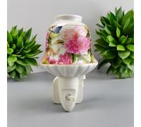 8 INCH FLORAL LED NIGHTLIGHT PINK AND GREEN