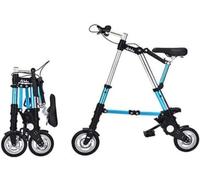 8 Inch Folding Bike, Lightweight Aluminum Comfortable Adjustable Bicycle City Quick Folding System Folding Bikes Outdoor Travel Commuting Mini Bike For Adult Men Women