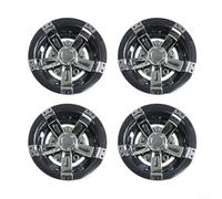8-Inch For Golf Cart Wheel Covers Compatible with For EZGO, SS 5-Spoke High Gloss Hub, Installation for Sporty Look, Black Finish(one)