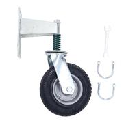 8 Inch Gate Wheel Caster, Fence Gate Support Wheel with 600lb Load Capacity, High Carbon Steel and Rubber Shock Absorbing Wheel for Yard Garden Farm (Grey)