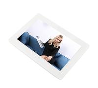 8 Inch HD Photo Frame, Slide Settings Digital Photo Frame Adjustable Brightness 100-240V Stereo Sound Output Multifunctional for Home Use (UK Plug)