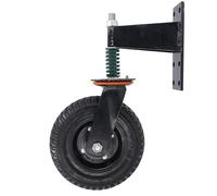 8-Inch Heavy Duty Gate Wheel, 500lbs Capacity, 360° Rotating Caster with Screws & Wrench, Durable Black Wheel for Easy Gate Operation, Ideal for Fences & Gates