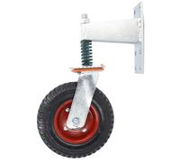 8-Inch Heavy Duty Gate Wheel Caster, 500lb Capacity, 360° Rotating, Includes Screws & Wrench, Durable Black Wheel for Smooth Gate Operation
