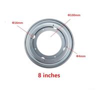 8 inch, Heavy-Duty Hollow Round Rotating Turntable Display Stand Base for Corner Cabinets, Serving Tables, Magazine Racks & Decorative Displays-Galvanized Steel, 360° Smooth Ball-Bearing Rotation