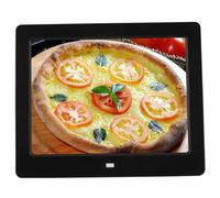 8-inch high-definition digital photo frame, home video player/electronic photo album, advertising display tool (Color : Black)