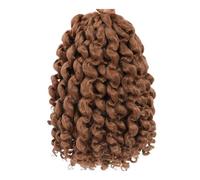 8 Inch Jamaican Bounce Crochet Wigs,Curl Curly Braiding Hair for Black Women 3PCS(Brown)