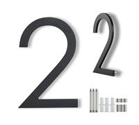 8 Inch Large house Numbers for Outside Modern Metal, Black Address Numbers Matte Black Floating Mount Flush Mount Aluminum Home Address Numbers 2
