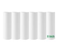 8 inch Large Surface Lint Roller Refill Compatible with Scotch-Brite 50% Stickier 8" Wide Lint Roller, Works Great On Pet Hair, 60 Sheets per Roll (Pack of 6, Total 360 Sheets)