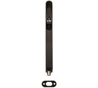 8 Inch Lever Action Flush Bolt - Radius Forend - 204 x 20mm - Matt Black | Interior Door Recessed Seurity Lock - Concealed Flush Bolt - Floor Recessed Bolt Socket