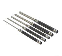 8-Inch Long Carbon Steel Pin Punch Set with 5 Sizes for Jewelers, Watchmakers and Engineers - Removing and Repair Tool for Tight Spaces