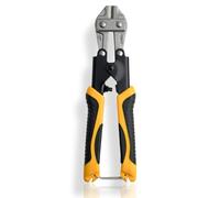 8-Inch Mini Bolt Cutter, Small Bolt Cutters with Spring-Loaded Action, Soft Anti-Slip Grip and Safety Lock for Cutting Steel Wire, Nails, Chains and Cables