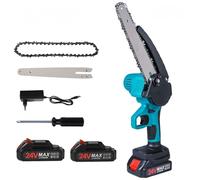 8-Inch Mini Chainsaw, 3000W Battery Chainsaw, Cordless Chainsaw with Brushless Motor, Rechargeable Chainsaw for Woodworking and Gardening