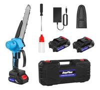 8 Inch Mini Chainsaw Cordless, Small Battery-Powered Electric Chain Saw with Safety Lock, 2x1500mAh Batteries and Charger & Chain, Lightweight One-Handed Tree Pruner for Wood Cutting Tree Trimming