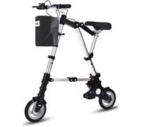 8 Inch Mini Folding Bike for Adult Women, 20" Wheels, Compact Red Bicycle