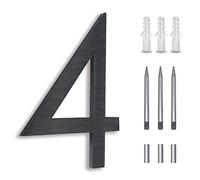 8 Inch Address Numbers For Houses ,Modern House Numbers For Outside Street Metal Black Large House Numbers Door Numbers For House Numbers For Address On house Floating Flush Mount Aluminum Black