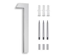8 Inch Modern House Number outside,Street Large Metal Silver House Numbers Door Numbers For House Address Numbers For House Numbers For Address On House Floating Flush Mount Aluminum Silver Number 1