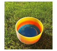 8 Inch Note E Rainbow Color Frosted Quartz Crystal Singing Bowl For Sound Healing (One Color 440hz)