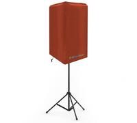 8-Inch PA/DJ Speaker Cover - Brown 420D Polyester with Silver UV50 Coating - Water-Resistant, Protective Bag for Stand-Mounted Powered Speakers - Lightweight, Open-Bottom Design (Single Cover)