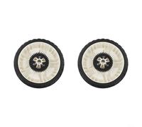 8 inch Rear Wheel Assembly for Toro 22 Inch Push Lawn Mowers with Rubber Tread and Hard Plastic Gear for Models 20332 20333 20334 20338 20352 (2pcs)