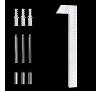 8 Inch Reflective Modern House Numbers, Address Numbers For Houses Large Black Exterior Street Metal floating house numbers for outside Floating Mount Or Flush Mount Aluminum Home Door Number 1