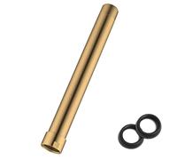 8 Inch Shower Head Extension Arm, Straight Shower Extender, Solid Stainless Steel Shower Pipe Extension, Female to Male NPT 1/2 Inch Connector for Bathroom Shower Head Height Riser, Brushed Gold