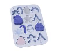 8 Inch Silicone Candle Mold - 14-Cavity Christmas Tray | Non-Stick Soap Fondant Mould for Crafts, Baking, Candy or Candle Making - Reusable Holiday Silicone Mold for DIY Home Projects