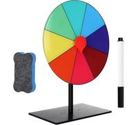 8 Inch Spin the Wheel, 8 Color Slots Spinning Prize Wheel with Dry Erase Marker and Eraser, Tabletop Roulette Spinner for Trade Show, Carnival, Party, Pub and Fortune Game