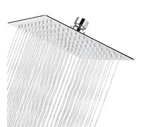 8 Inch Square Shower Head, 360° Adjustable Angle Overhead Rainfall Shower Head, Universal High-Pressure Rainfall Shower Heads for Bathroom, Replacement Shower Heads for Bathroom