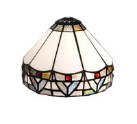 8 Inch Stained Glass Lamp Shade, Small Tiffany Replacement Lampshade Roman Vintage Style Deco for Ceiling Light Pendant Chandelier Wall Table Lamp