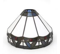 8 Inch Stained Glass Lamp Shade, Small Tiffany Replacement Lampshade Roman Vintage Style Deco for Ceiling Light Pendant Chandelier Wall Lamp