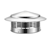 8-Inch Stainless Steel Chimney Cap, Round Rain Protection Mesh Cover for Roof Vent & Flue Pipe, Weather-Resistant Fireplace Chimney Cover