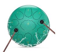8 Inch Steel Tongue Drum 11 Notes A Major Handpan Drum Portable Rain Drum Outdoor Percussion Instrument with Mallets Finger Picks Carry Bag Music Book Beginner Yoga Meditation Gift