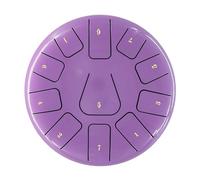 8 Inch Steel Tongue Drum 11 Notes Percussion Instrument for Meditation, Yoga, Relaxing Music, Stress Relief with Mallet and Finger Picks