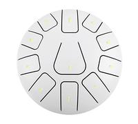 8 Inch Steel Tongue Drum 11 Notes with Mallet Finger Picks Note Sticker Music Book Cleaning Cloth Bag Percussion for Meditation Yoga Beginners