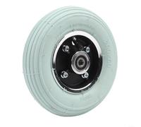 8 Inch Swivel Wheel for Wheelchair 200x50 Rubber | Complete assembly kit, includes rim tube bearings, ready install, saves time, 8 inch diameter(black 10mm)