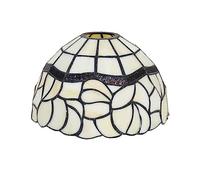 8-Inch Tiffany Style Lampshade Replacement, Pastoral Floral Stained Glass Lamp Shade Only for Table Lamps Pendant Lamps Wall Lights,Large Hole