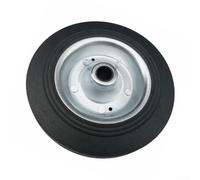 8 Inch Trailer Caster Wheel Solid Rubber Iron Hub | Solid rubber tire, steel rim, 1100lbs load, waterproof compound, heavy duty iron hub