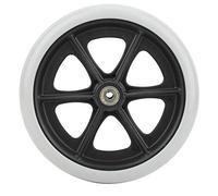 8 Inch Wheelchair Front Wheel, Replacement Rubber Caster Wheel with 608ZZ Bearing, Anti-Slip Spare Wheel for Wheelchair Scooter Cart Walker Rollator