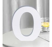 8 Inch White Wood Letters, Unfinished Wooden Letters Decorations,Wall Decor & Table Decoration for Home，Standing Garden Board or Room Name Signs Carft (O)