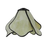 8-Inch Wide Vintage Tiffany Lamp Shade Replacement - Stained Glass Lotus Design in Pink, Beige & Orange - Perfect for Table, Pendant & Desk Lamps - Elegant Light Cover
