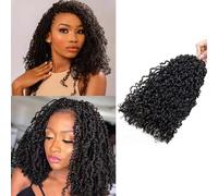 8 Inch Yanky Twist Crochet Hair Pre-twist Braiding Hair 5 Packs Mini Twist Crochet Braids Bouncy Short Passion Twist Braiding Hair Extensions for Women