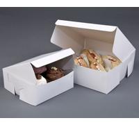 8 inches folding flat cake boxes wedding birthday gifts 8" X 8" X 3" Quality product cupcakes (125)